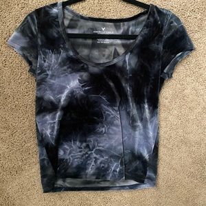 cute american eagle velvet tie dye top !